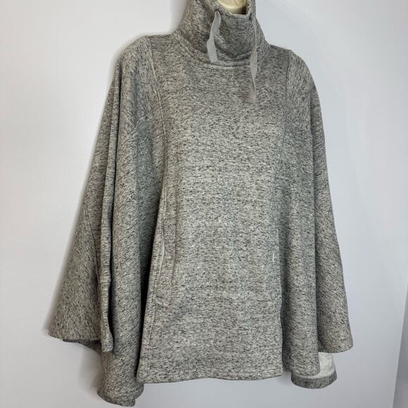 UGG Pichot Turtleneck Poncho Grey Heather Pockets Casual XS / S - Picture 4 of 12